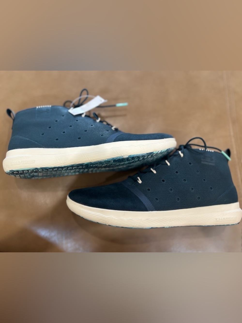 NWOB Under Armour women’s Navy Blue High-Top Sneakers - Picture 6 of 7